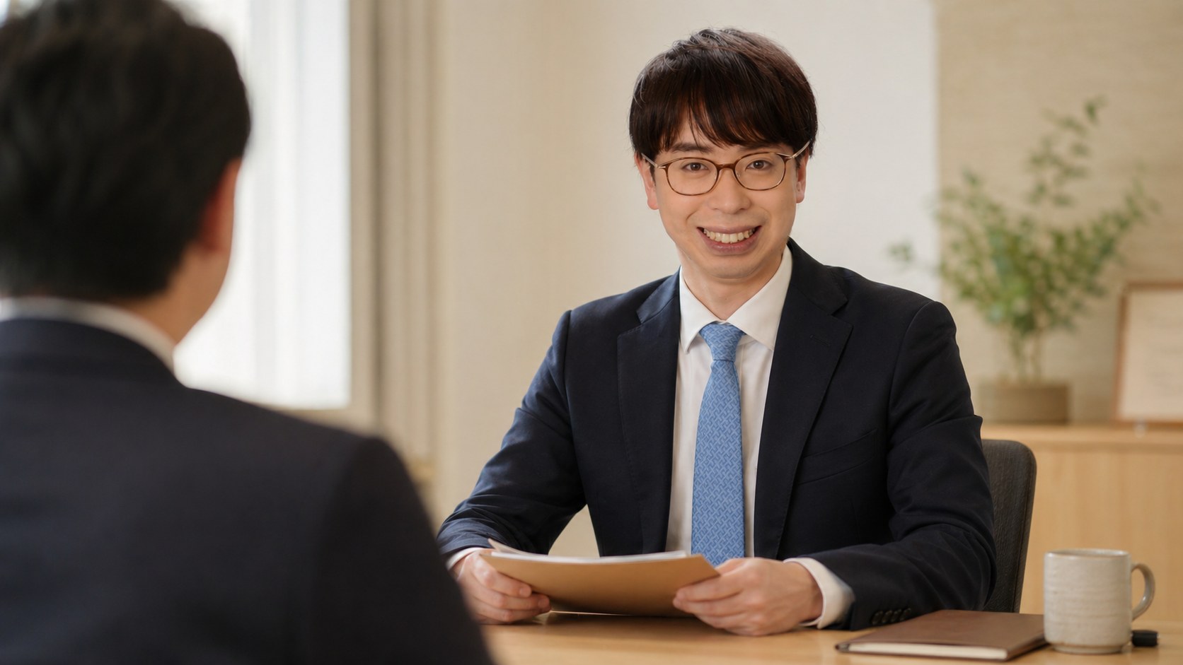 産業医による面談の様子